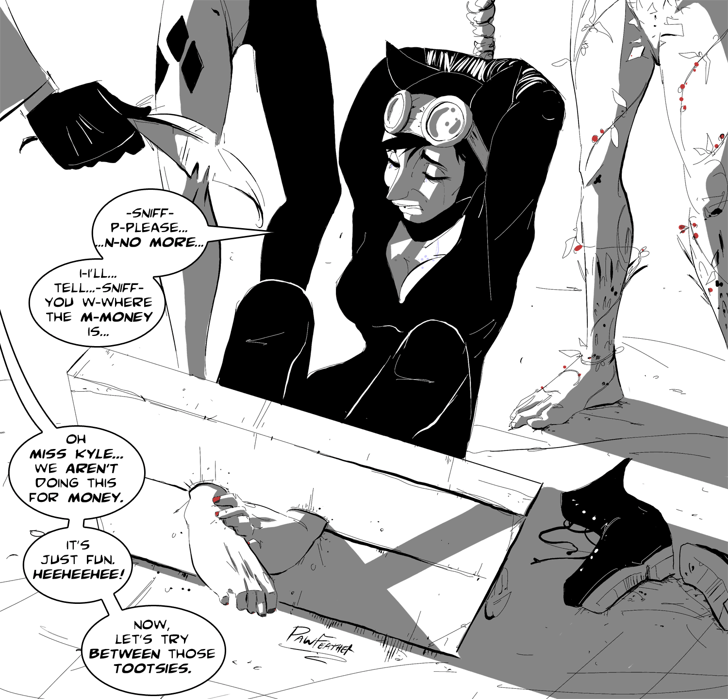 Catwoman Stock Tickled by PawFeather on DeviantArt