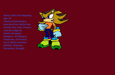 Sulfur the Hedgehog: Modern Love Profile