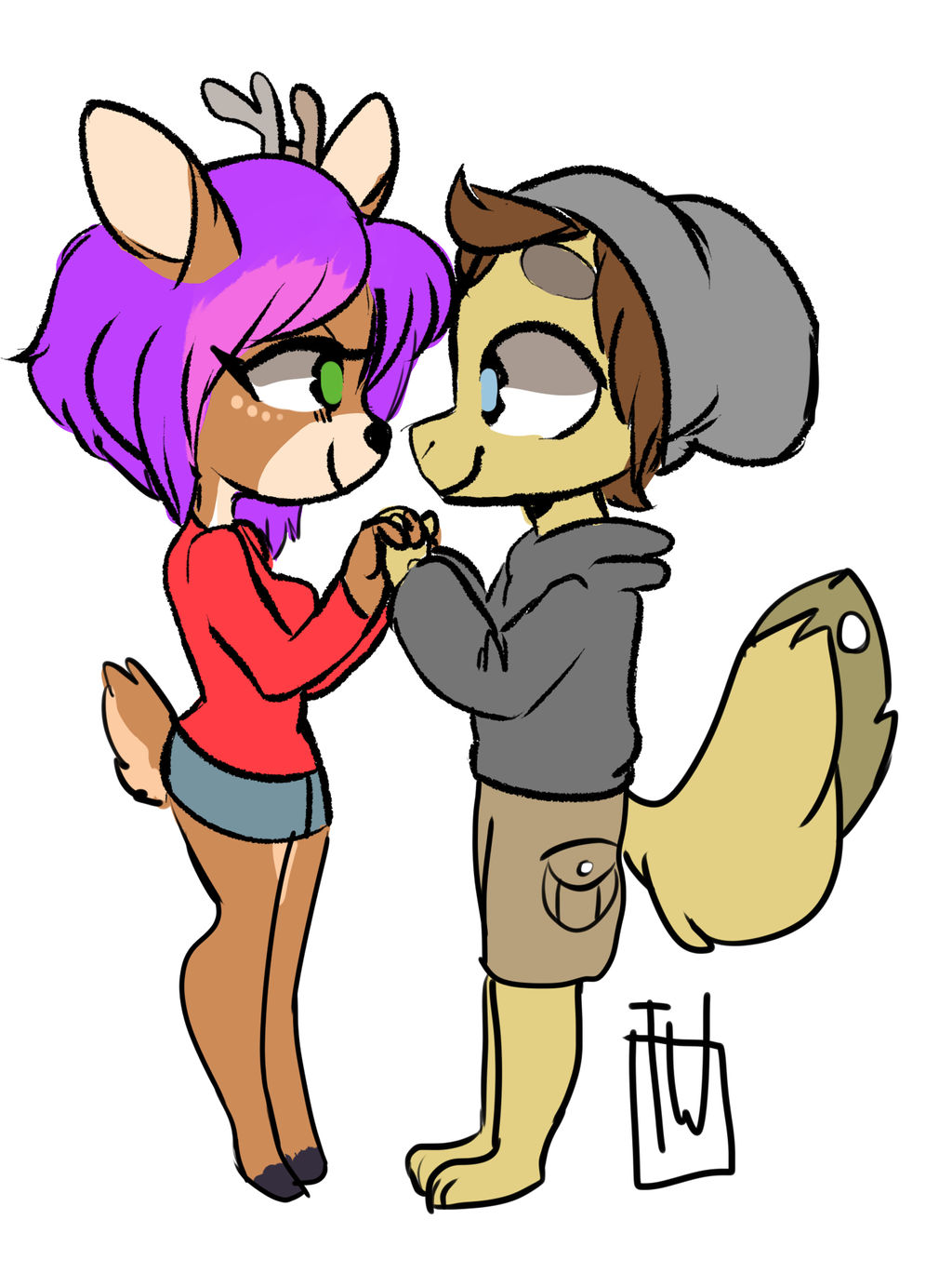 Chibi Couple Comm Aw By Temporarywizard On Deviantart 0972