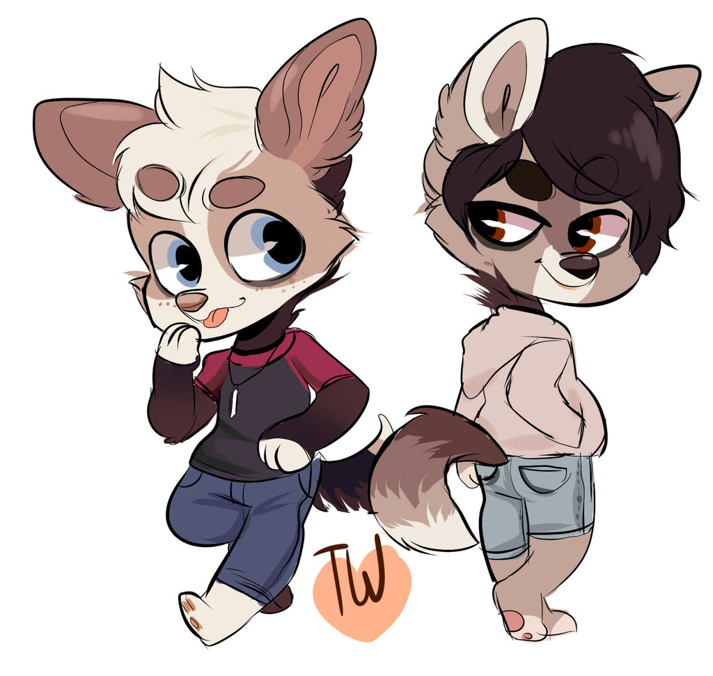 Cute Furry Chibi Set Comm by temporaryWizard on DeviantArt