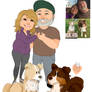 Catararium Chibi Couple Plus Dogs commission