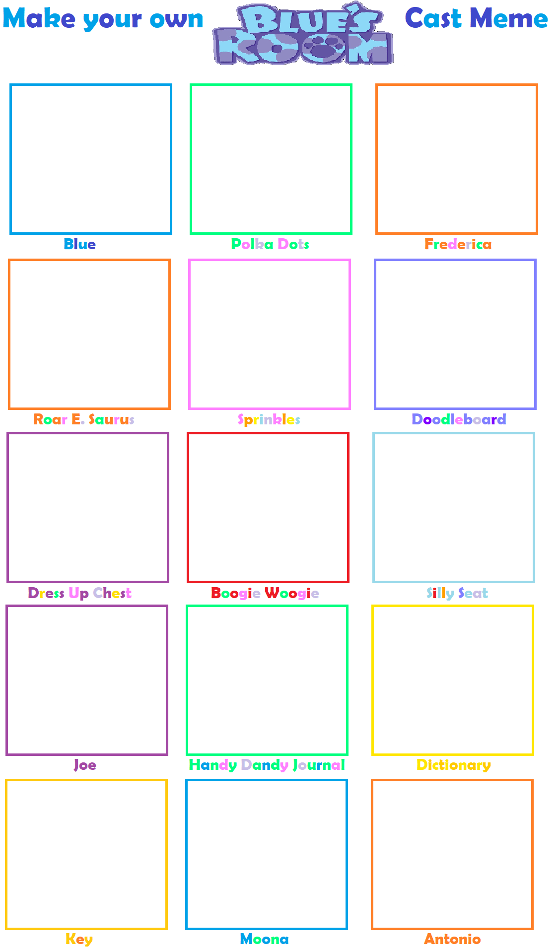 Make Your Own Blue S Room Cast Meme By Carebeargirl99 On Deviantart Make Your Own Blue S Room Cast Meme By Carebeargirl99 On Deviantart