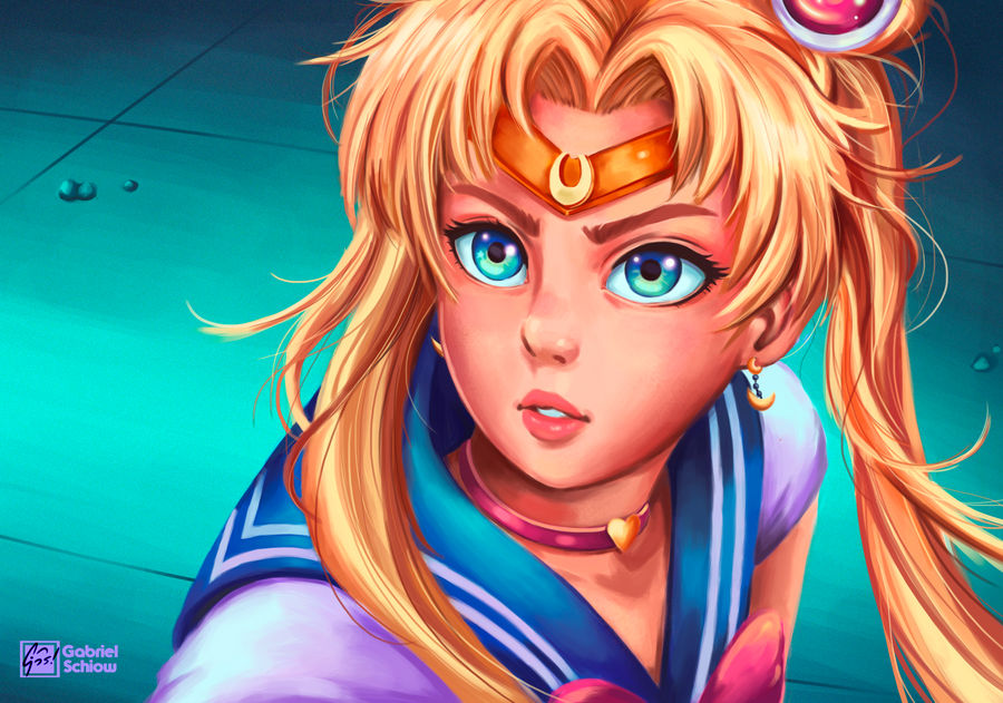 Sailor moon Redraw Challenge by GabrielSchiow on DeviantArt