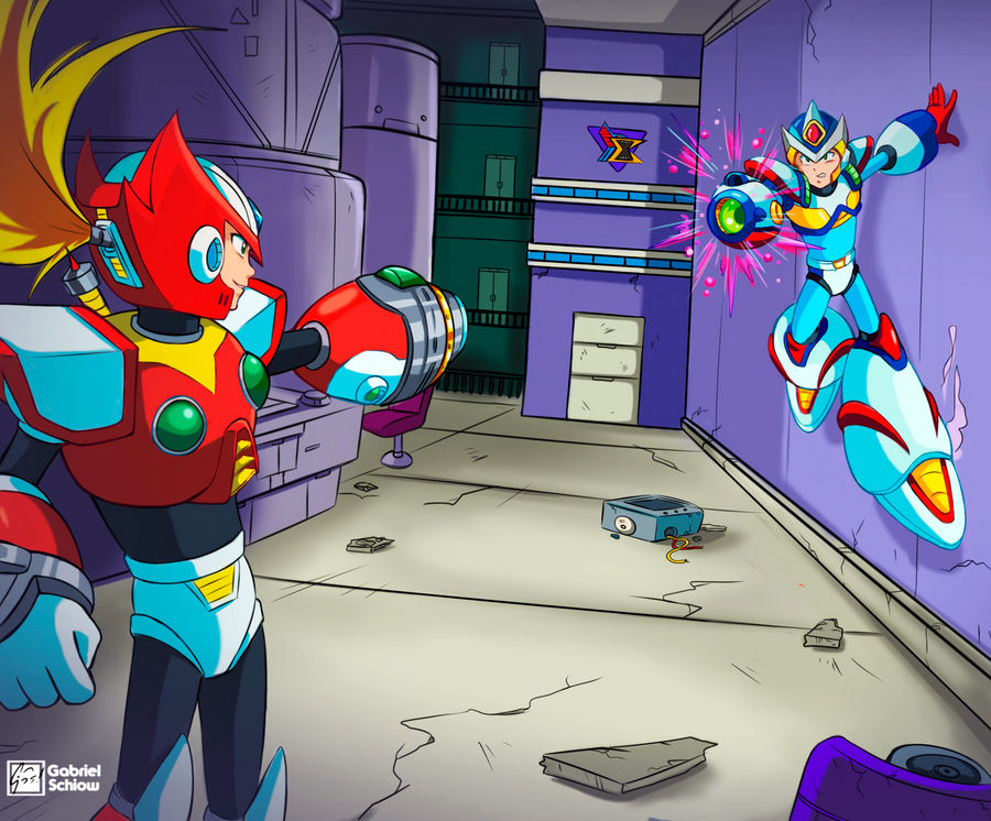 X Vs Zero Megaman X2 By Gabrielschiow On Deviantart