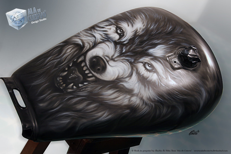 Wolf airbrush WIP