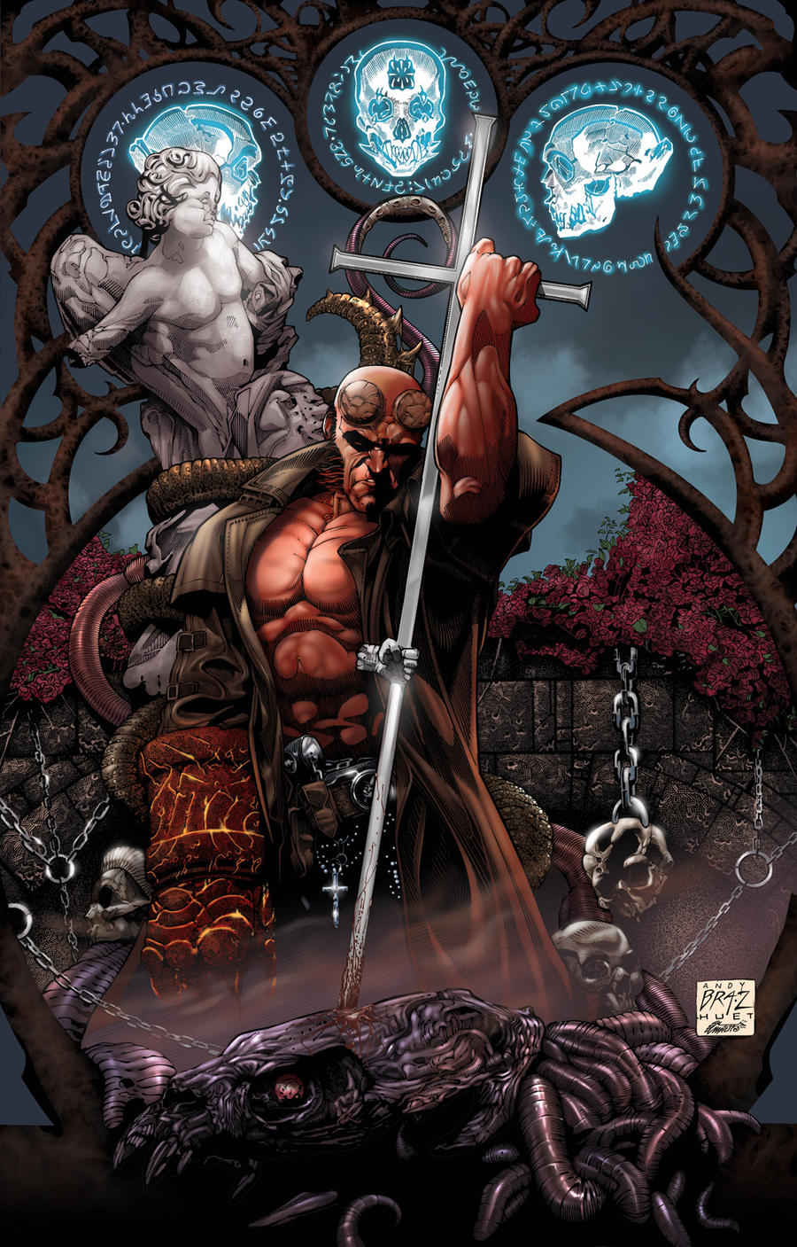 Hellboy Andy Brase colors by aladecuervo