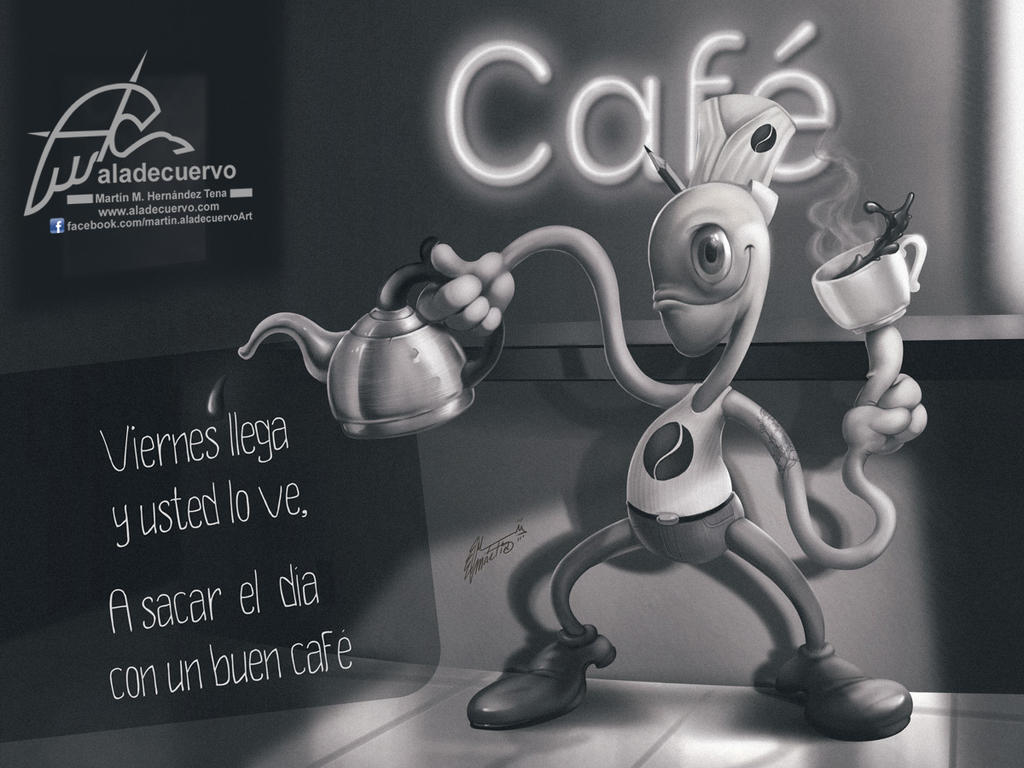 Hora de un cafe by aladecuervo