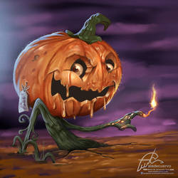 Pumpkin digital illustration for a Challenge