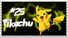 Number 25 Pikachu Stamp