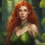 A Very Nice Elf, With A Leaf Leotard Siting In The