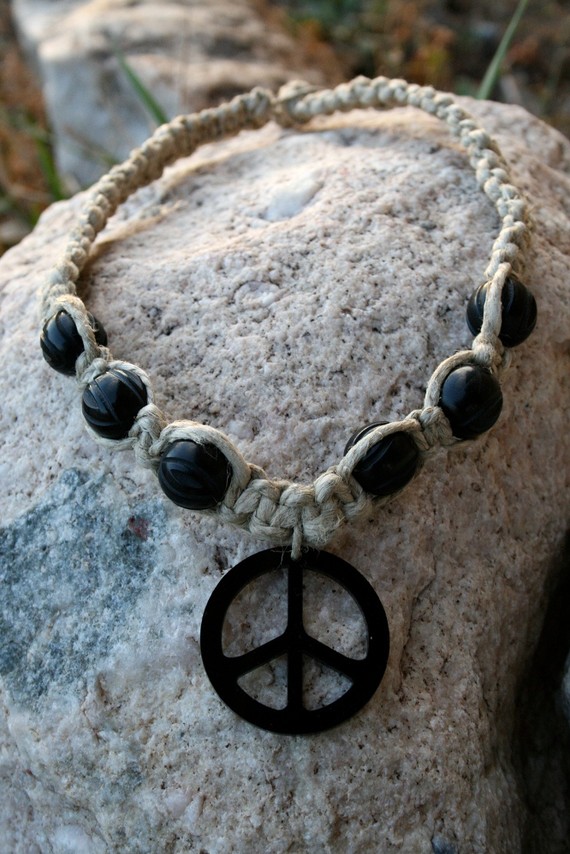 Peace Hemp Necklace