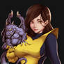 Kitty Pryde n Lockheed - X-MEN - Color