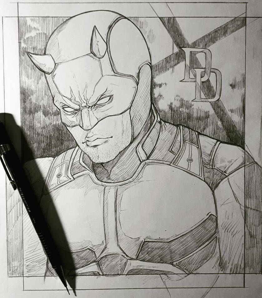 Daredevil sketch by Salaiix on DeviantArt