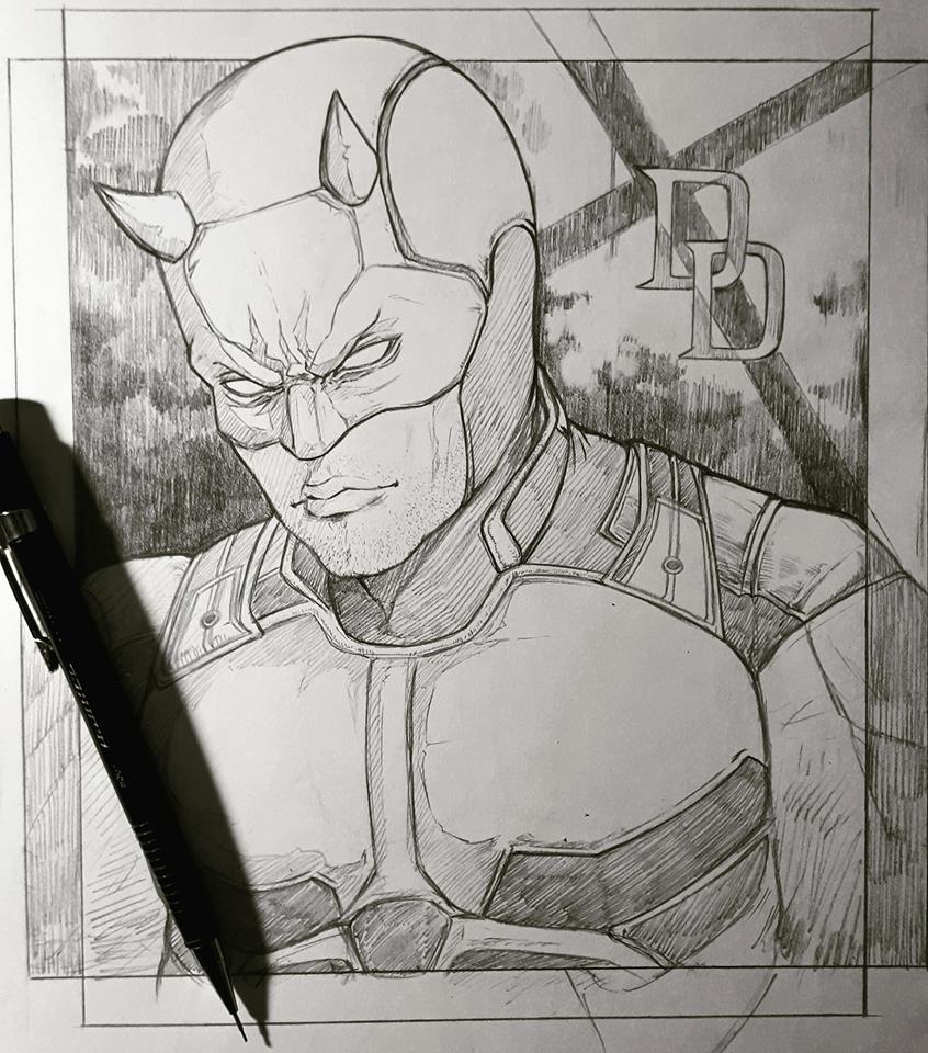 Daredevil sketch by Salaiix on DeviantArt