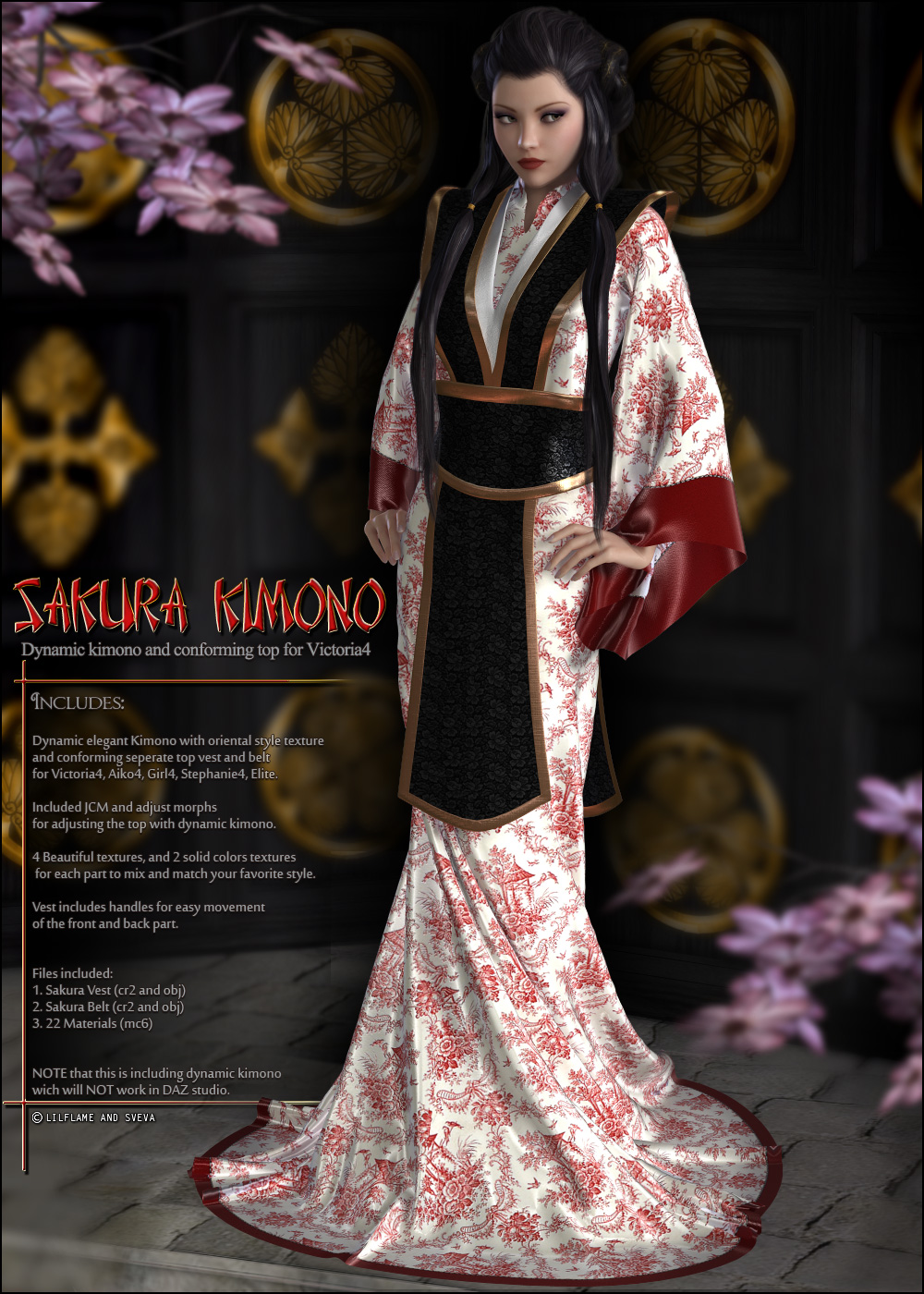 Dynamic Sakura Kimono for V4