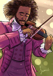 Hamilton: He plays the violin