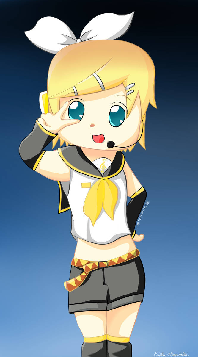 Chilibi Rin Kagamine Rin Chibi by PieandWafflzART on DeviantArt