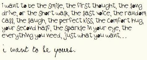 i want to be yours.