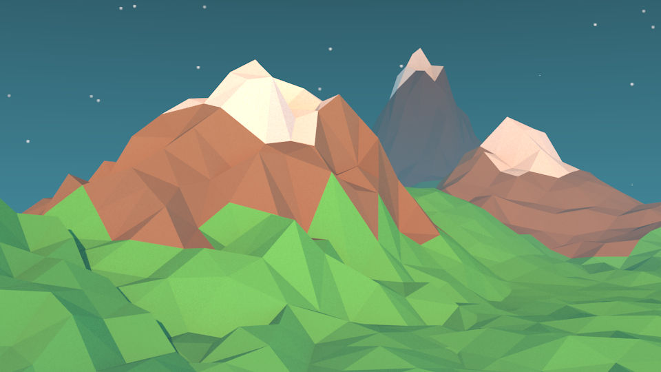 Low Poly Mountain Range by MilkFlowdesigns on DeviantArt