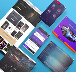 3D Website and App Mockups by theanthnonyrich