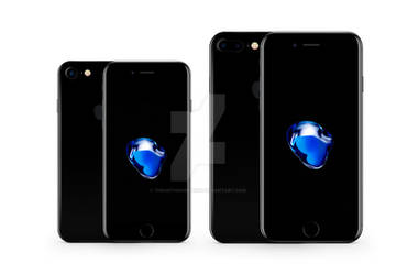 iPhone 7 and 7 Plus Vector Mockup - Jet Black by theanthnonyrich
