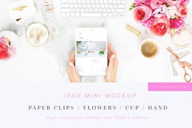 Beauty and Flowers iPad Mini Mockup by theanthnonyrich