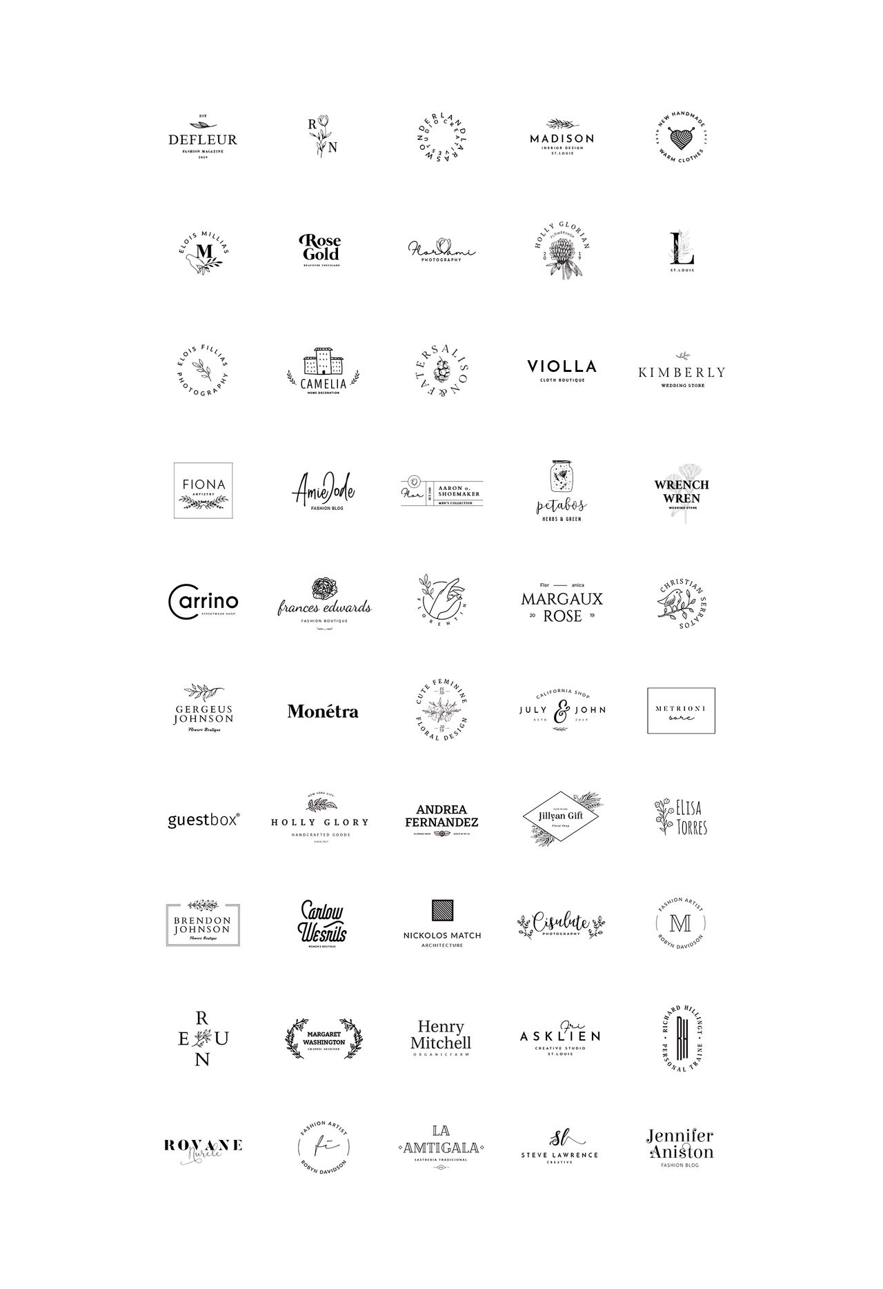 Camelia - 50 Premium Logo Templates by theanthnonyrich
