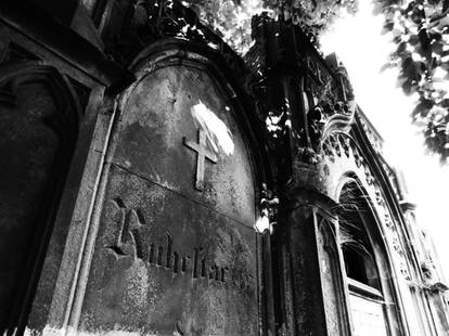 Abandoned cemetery crypt Stralsund