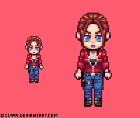 Byehazard Art — Claire Redfield as seen in Resident Evil 2 REmake