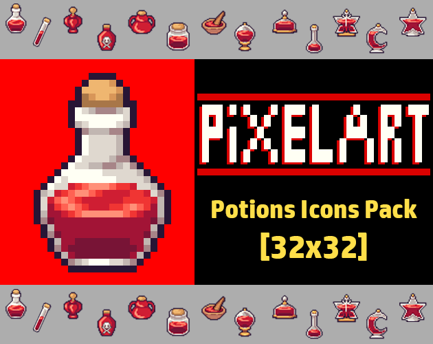 16x16 and 32x32 Pixel Potion Set