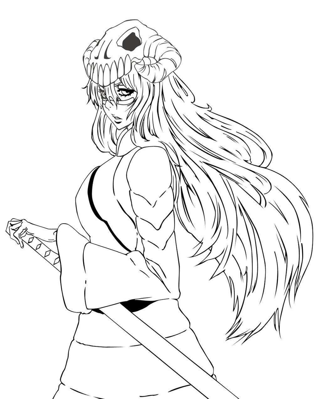 Line Art: Nelliel by Ichigo-DA
