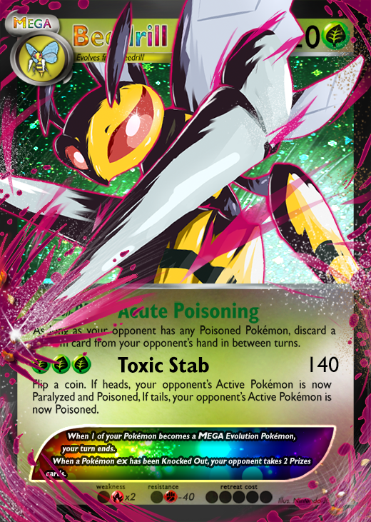 pokemon card beedrill ex - 096/083 (096/083) EX has been Knocked Out Beedrill EX Mega