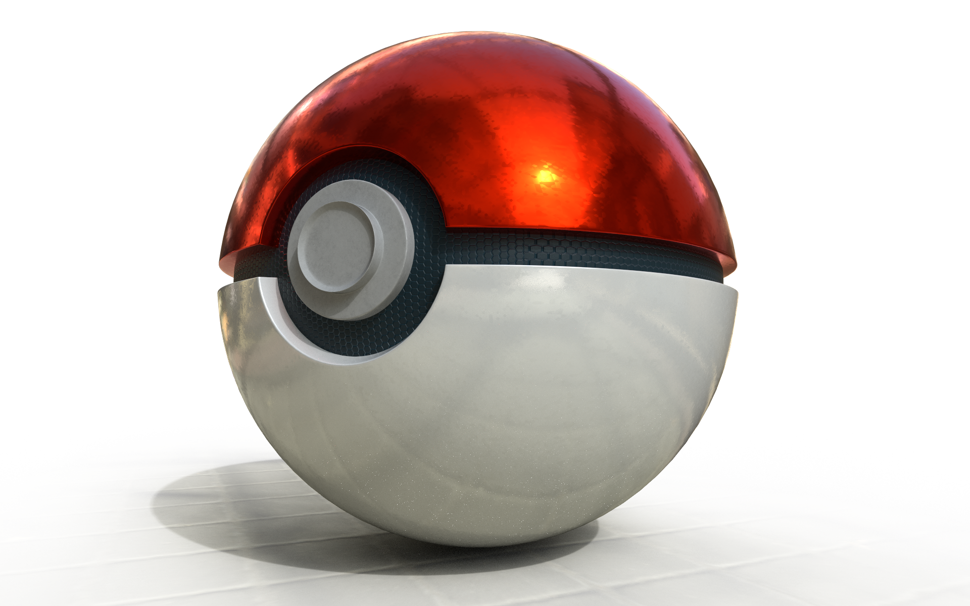 Ilustração editorial: renderização 3d de pokeball isolado em um fundo  branco. Pokeball é um equipamento para