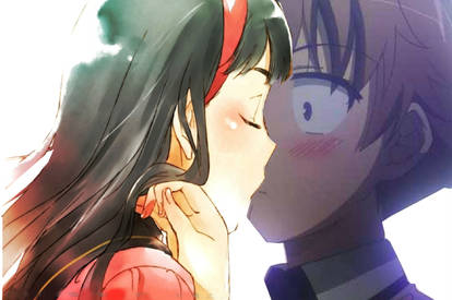 Baka and Persona 4: Yukiko kisses Akihisa