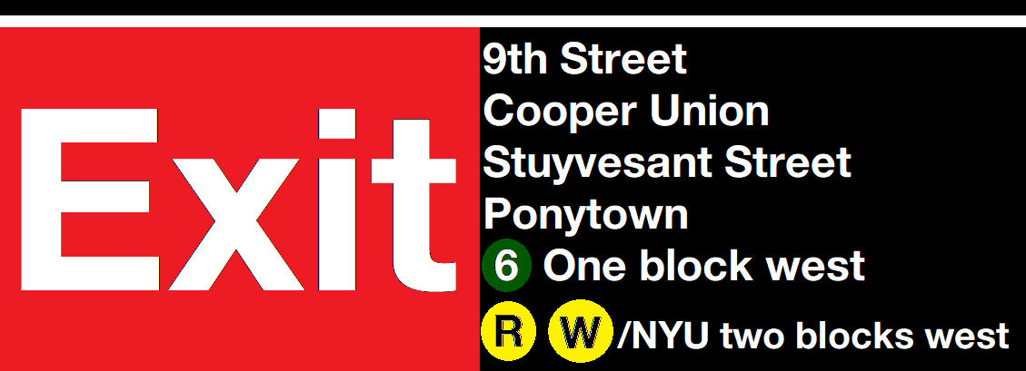 D9 Exit Sign 9th Street Station Exit Sign by IRT47 on DeviantArt