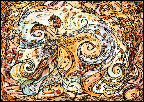 Dancer with autumn wind.~