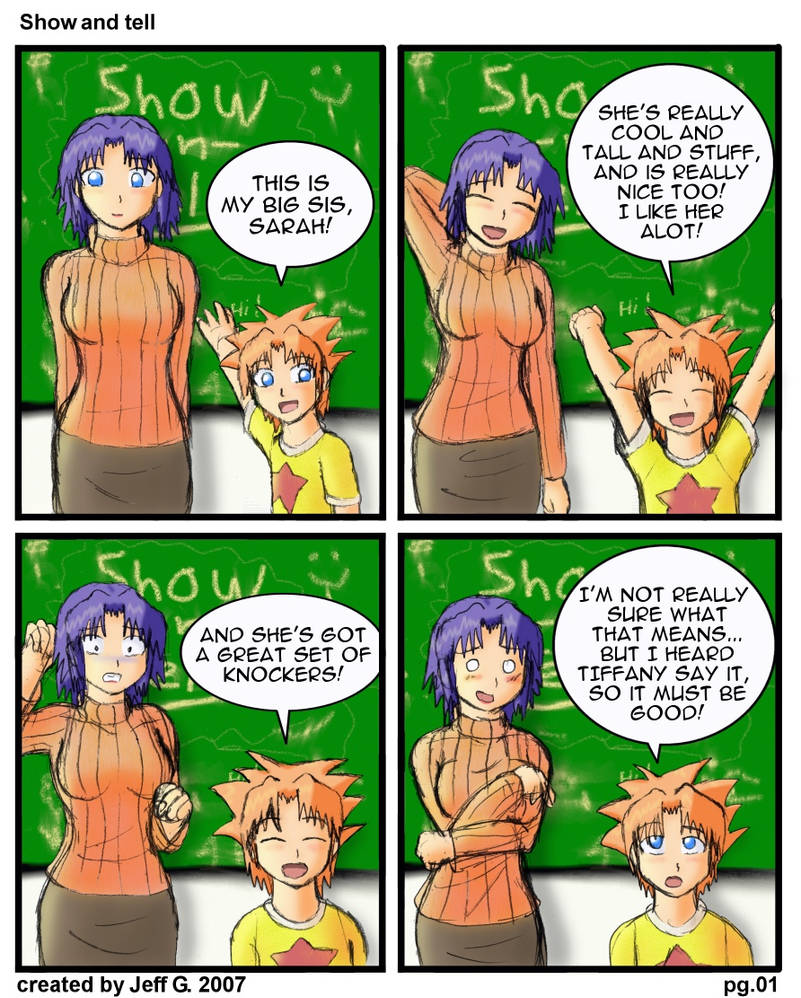 comic pg 1 Show and tell v2 by animeister on DeviantArt