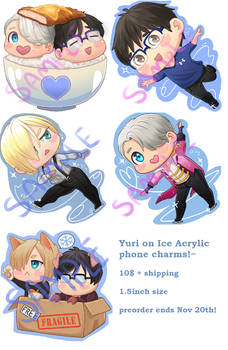 Yuri on Ice!! phone charm preorder