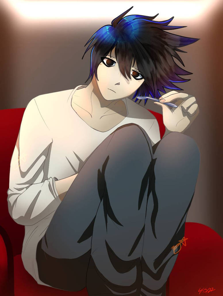 L Lawliet - DEATHNOTE by Purplecoffeestars on DeviantArt