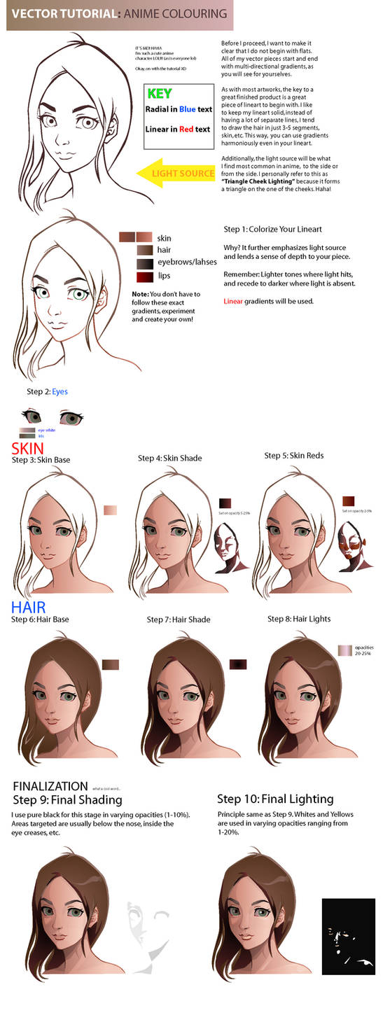 Vector Tutorial:Anime Coloring by taho