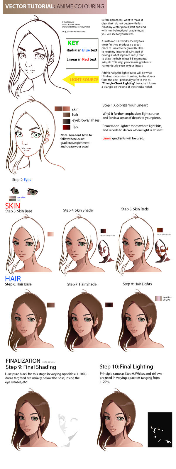 Vector Tutorial:Anime Coloring by taho