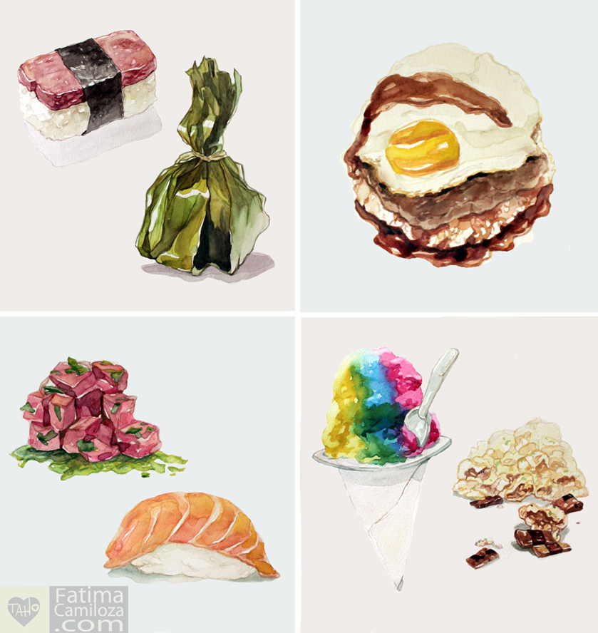 Watercolor: Hawaiian Food Series