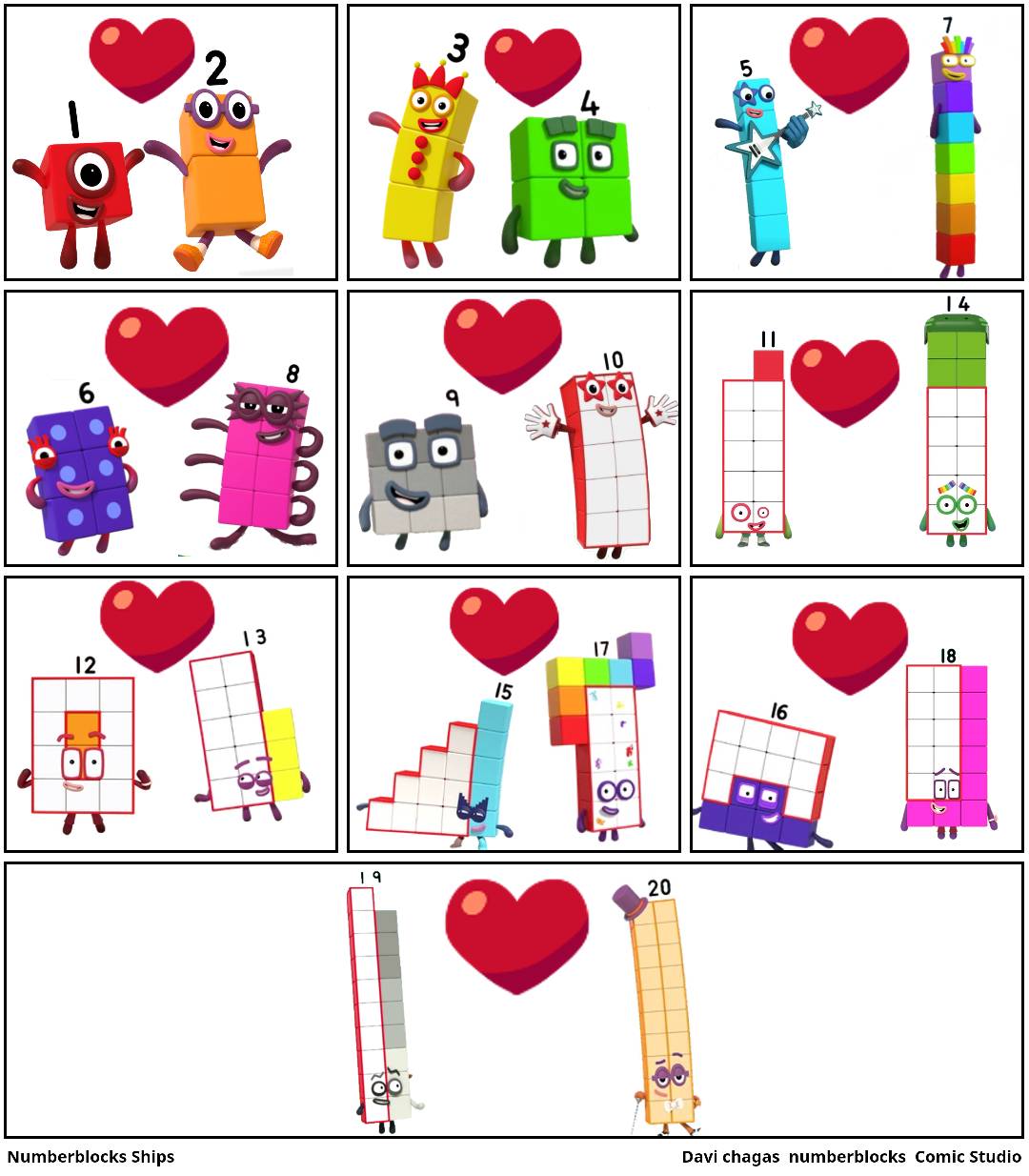 Numberblocks Ships 1-20 by NeliaNana5 on DeviantArt