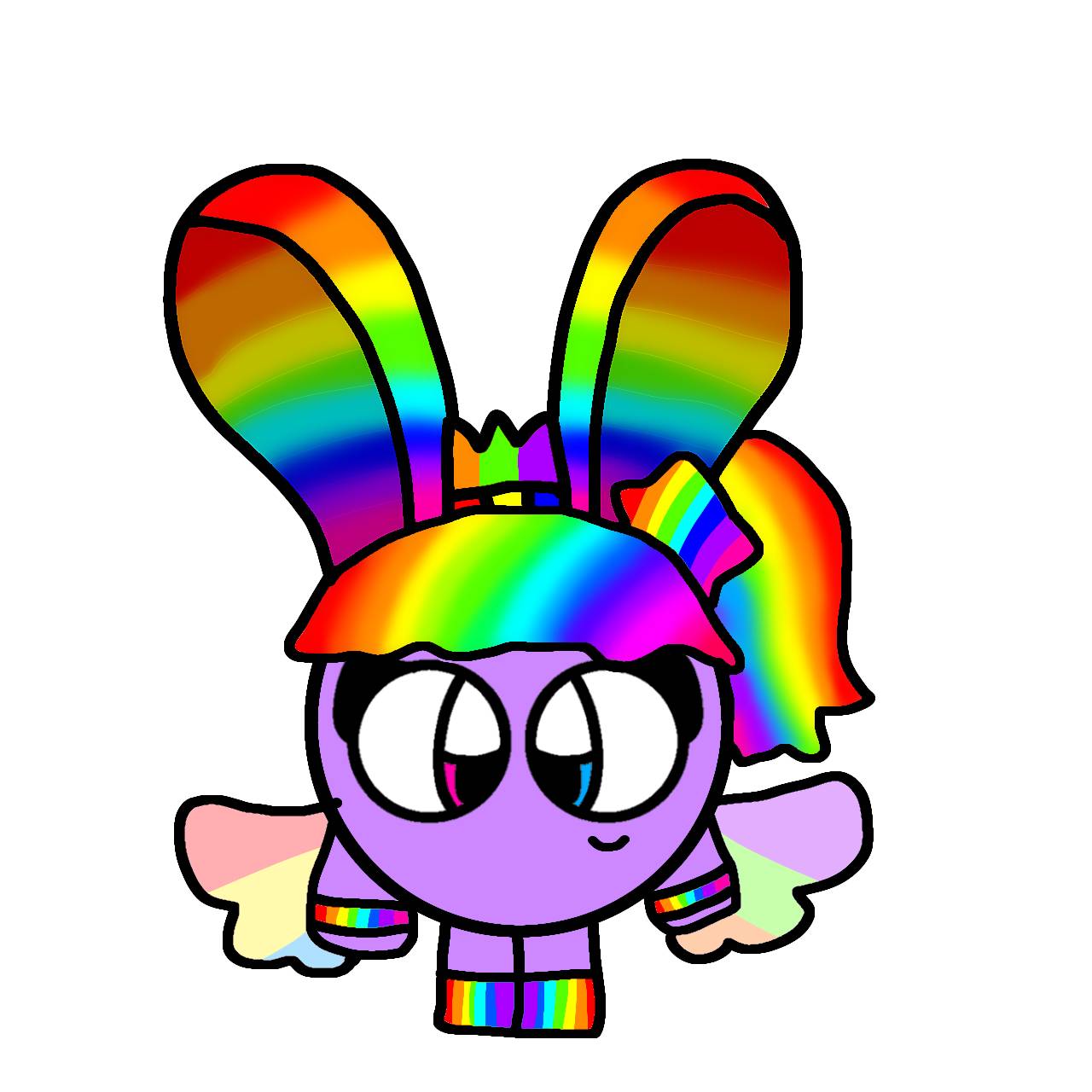 Rainbow Rabbit Deviantart Rainbowy Bunny Fanart by NeliaNana5 on DeviantArt