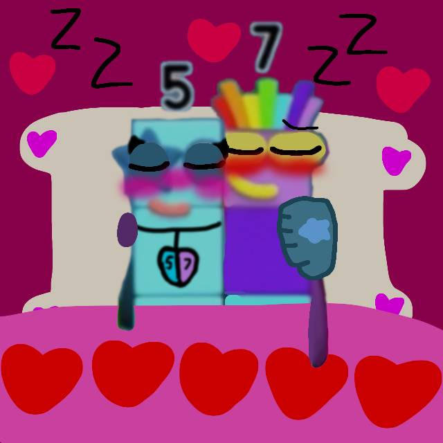 Sleep Number Blocks Numberblocks 5 and 7 Are Sleeping by NeliaNana5 on DeviantArt