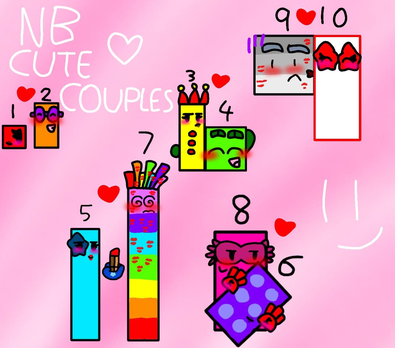 Numberblocks Cute Couples by NeliaNana5 on DeviantArt
