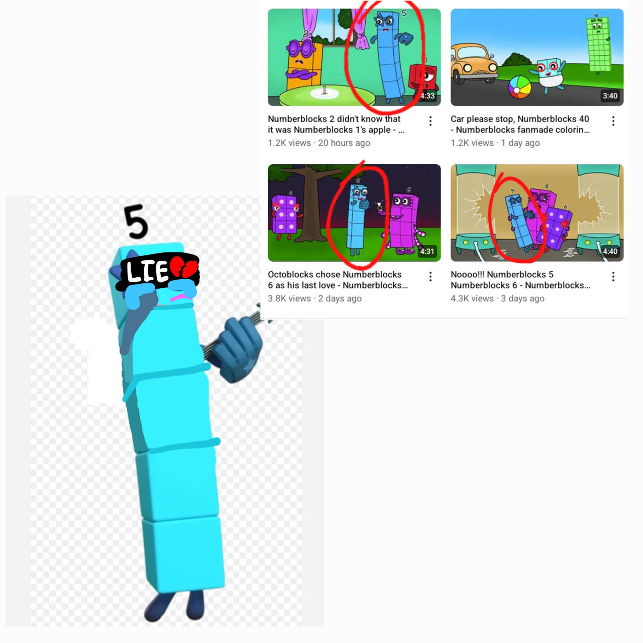Numberblocks 5 Always Crying by NeliaNana5 on DeviantArt