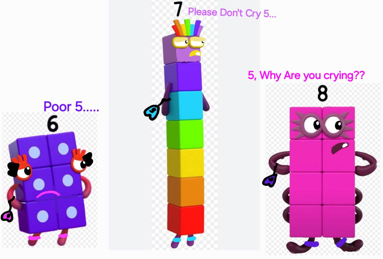 Numberblock 6 7 8 Message To 5 by NeliaNana5 on DeviantArt