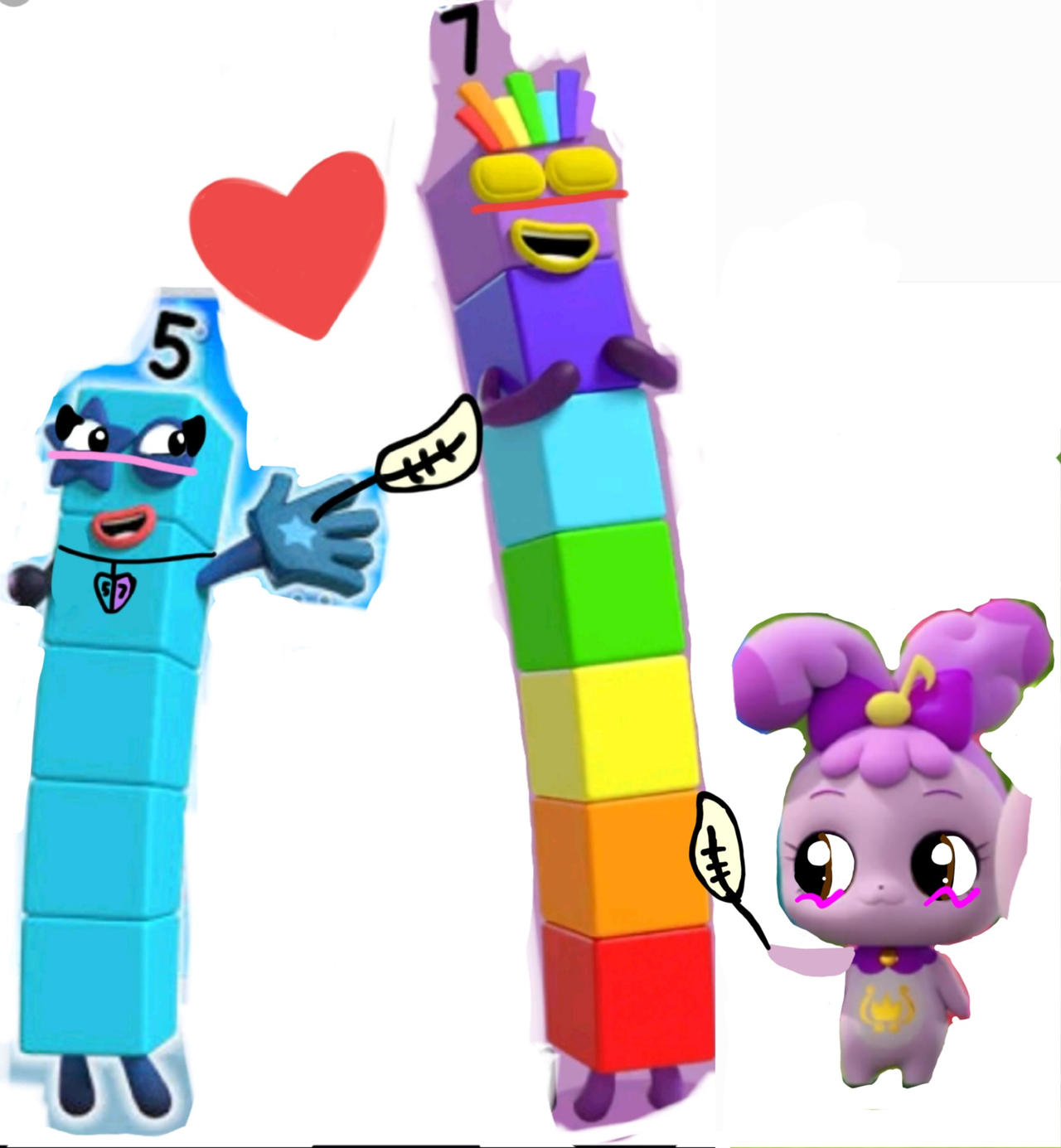 Lalaping And Numberblock 5 Tickle 7 by NeliaNana5 on DeviantArt