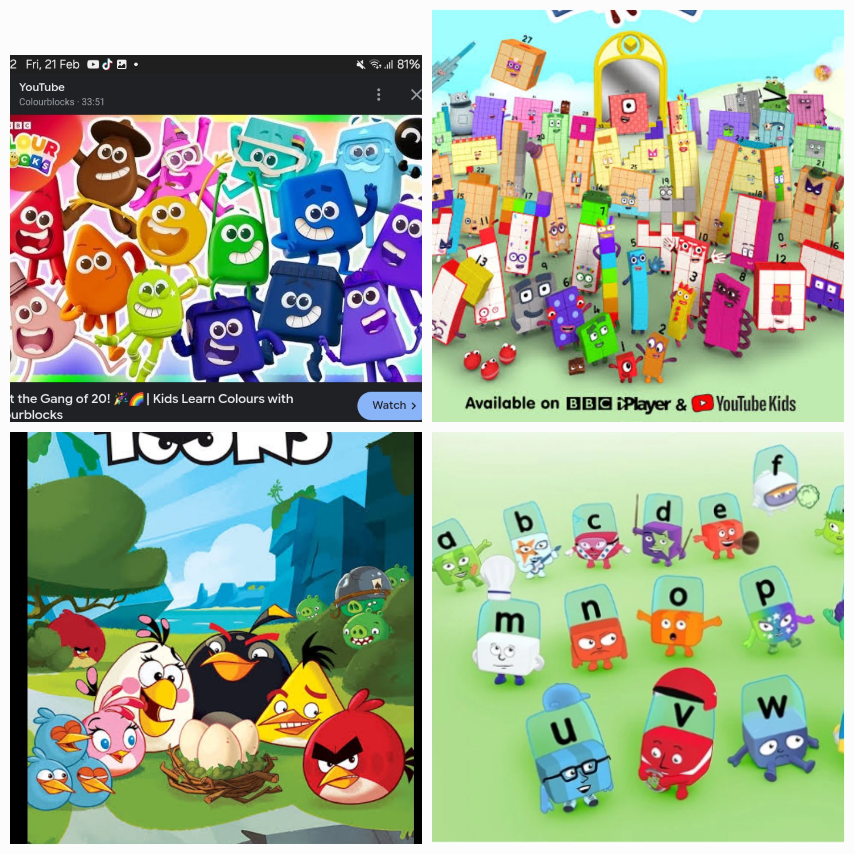 Alphablocks R Angry Colourblocks Numberblocks Alphablocks Angry Birds by NeliaNana5 on ...